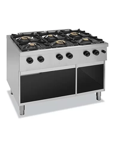 Fogão a gás com 6 queimadores, móvel – stoves – CNI - Carlos Nunes e Irmãos - Comércio de Frio Industrial