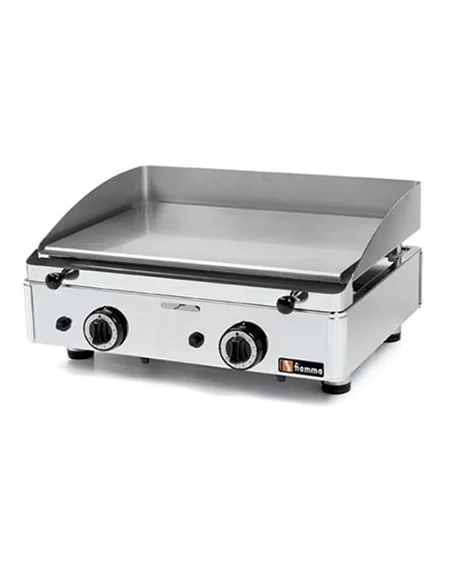 Placa de grelhar a gás em aço polido - 555x400 mm – CNI - Carlos Nunes e Irmãos - Comércio de Frio Industrial