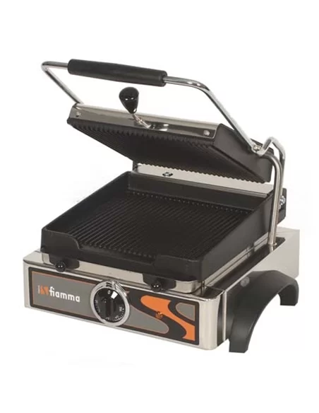 Grelhador de contacto liso com tampa canelada - 0114.017.02