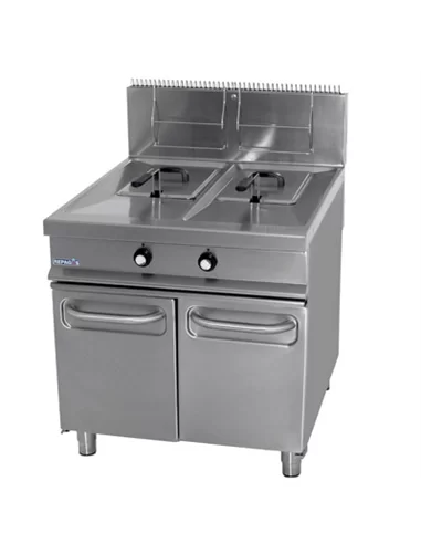 Fritadeira a gás 17+17 l , móvel – Fritadeiras – CNI - Carlos Nunes e Irmãos - Comércio de Frio Industrial