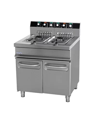 Fritadeira eléctrica 15+15 l, móvel – Fritadeiras – CNI - Carlos Nunes e Irmãos - Comércio de Frio Industrial