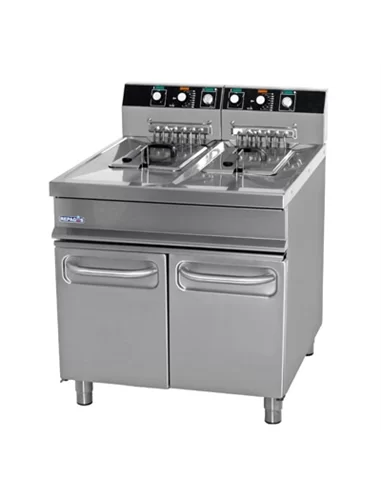 Fritadeira eléctrica 17+17 l, móvel – Fritadeiras – CNI - Carlos Nunes e Irmãos - Comércio de Frio Industrial