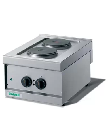 Fogão eléctrico com 2 placas redondas Ø180 mm, bancada – stoves – CNI - Carlos Nunes e Irmãos - Comércio de Frio Industrial