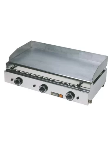 Placa de grelhar a gás em aço polido - 800x400 – Grill Plates – CNI - Carlos Nunes e Irmãos - Comércio de Frio Industrial