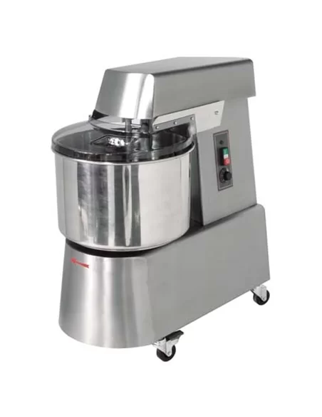 Amassadeira espiral em aço inoxidável, com rodas e temporiza - 0710.047.17