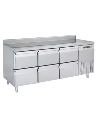 Bancada Gastronorm de seis gavetas – Refrigerated Countertops – CNI - Carlos Nunes e Irmãos - Comércio de Frio Industrial
