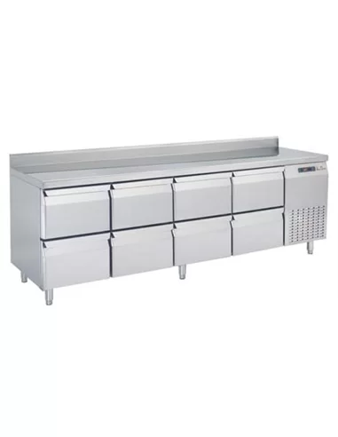 Bancada Gastronorm de oito gavetas – Bancadas Refrigeradas – CNI - Carlos Nunes e Irmãos - Comércio de Frio Industrial