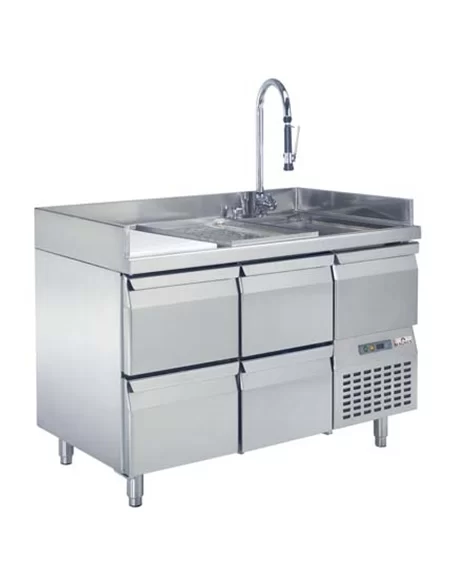 Bancada de preparação de quatro gavetas - 0413.024.39