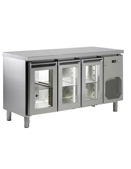 Bancada plus 700 refrigerada ventilada c/grupo (3P vidro) - 0413.016.14