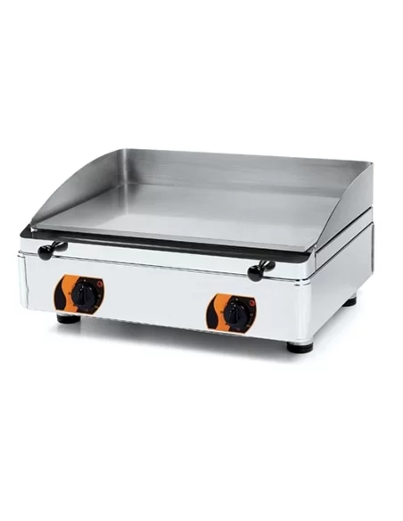 Placa de grelhar eléctrica mista em aço polido - 555x400 mm – CNI - Carlos Nunes e Irmãos - Comércio de Frio Industrial