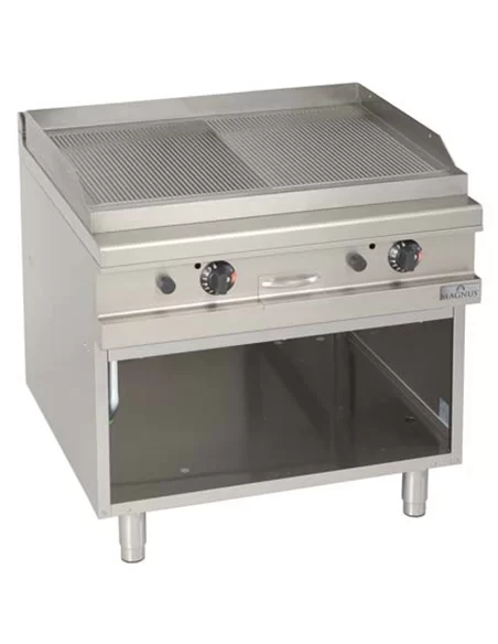 Fry-top duplo a gás, placa canelada, móvel – CNI - Carlos Nunes e Irmãos - Comércio de Frio Industrial