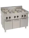 Fogão a gás com 6 queimadores, móvel