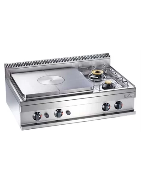 Placa radiante a gás + fogão 2 queimadores, bancada - 0214.024.03