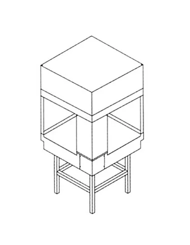 Túnel de secagem de canto - Potência 10Kw. (LPH 867x867x1945 - 0018.000.02