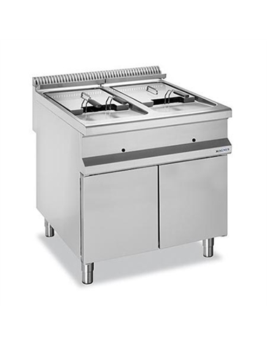 Fritadeira a gás 17+17 l, móvel – friteuses – CNI - Carlos Nunes e Irmãos - Comércio de Frio Industrial