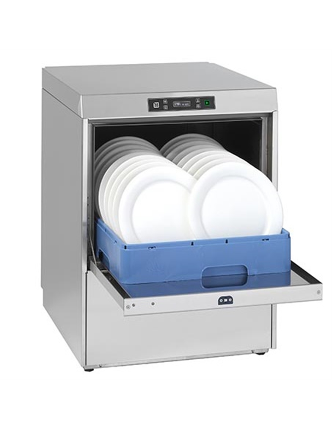 Máquina de Lavar Loiça Industrial Monofásica Profissional para Copos e  Pratos com Cestos de 450x450 mm e Purificador de Água