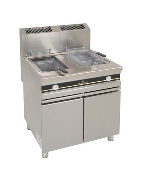 Fritadeira a gás 20+20 l, móvel – CNI - Carlos Nunes e Irmãos - Comércio de Frio Industrial