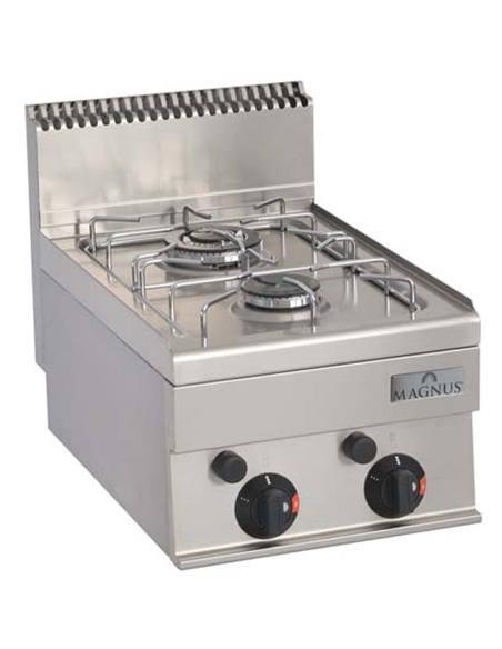 Fogão a gás com 2 queimadores, bancada – CNI - Carlos Nunes e Irmãos - Comércio de Frio Industrial