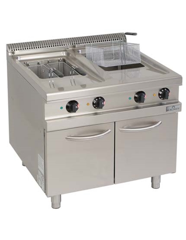 Fritadeira eléctrica 20+20 l, móvel – Fritadeiras – CNI - Carlos Nunes e Irmãos - Comércio de Frio Industrial
