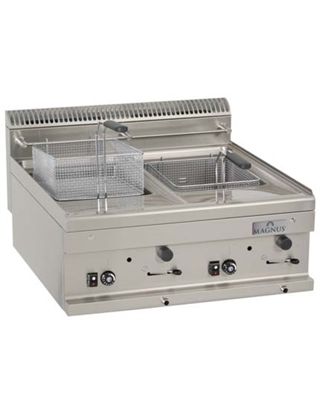 Fritadeira a gás 12+12 l, bancada – CNI - Carlos Nunes e Irmãos - Comércio de Frio Industrial