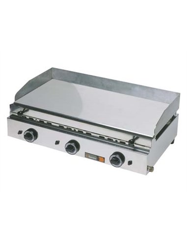 Placa de grelhar a gás em aço com cromoduro - 800x400 – Grill Plates – CNI - Carlos Nunes e Irmãos - Comércio de Frio Industrial
