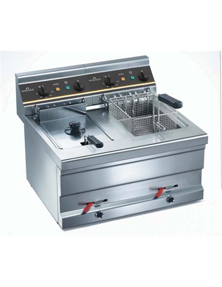 Fritadeira eléctrica 9 + 9 l, bancada - 0217.024.17